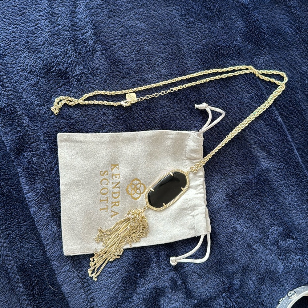 Kendra Scott Rayne Gold Necklace in Black